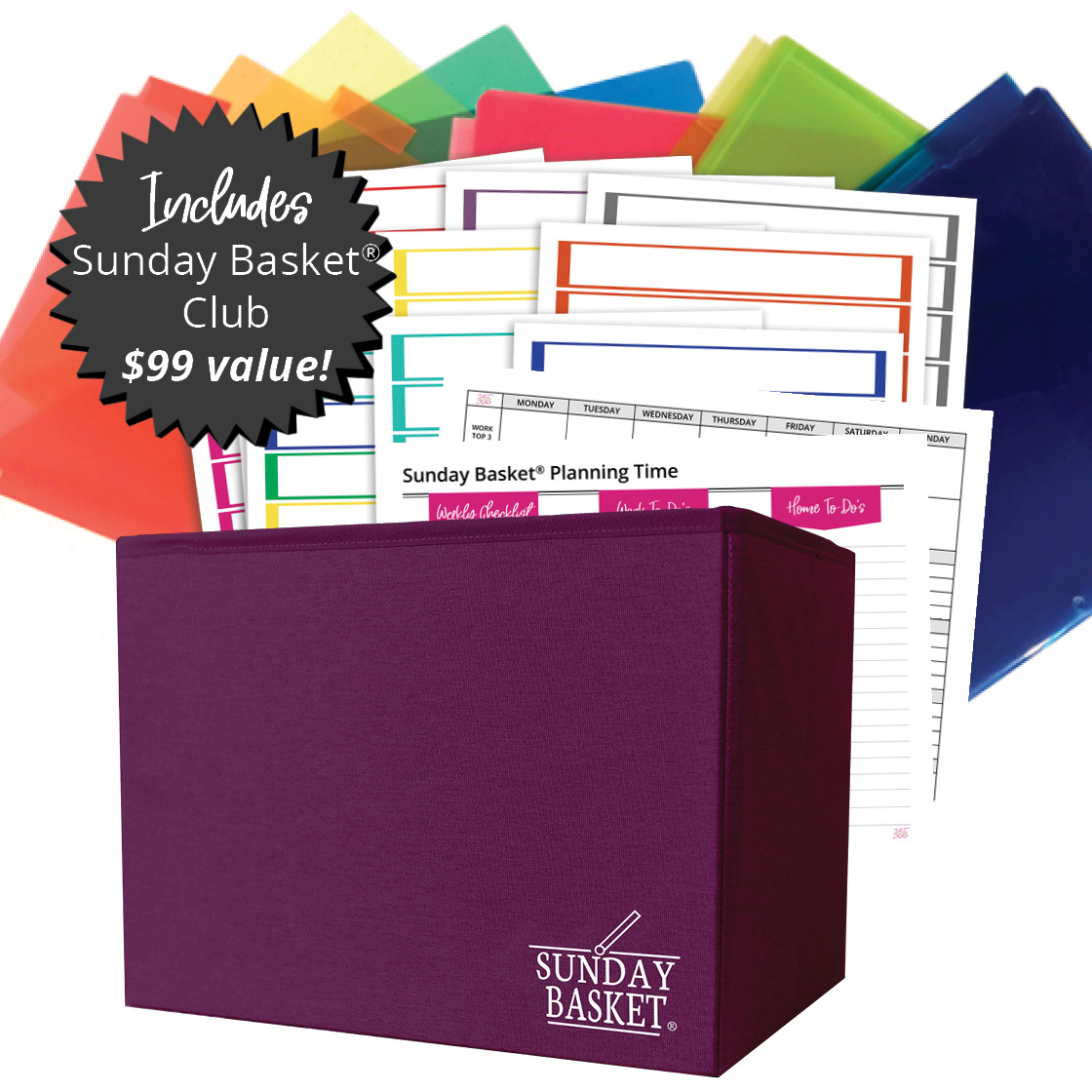 Organize 365 Complete Sunday Basket System